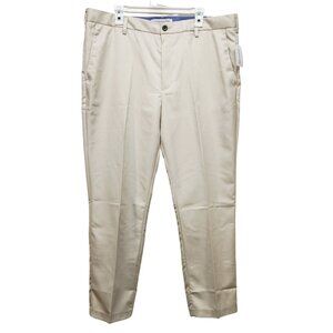 Mens Classic-Fit Khaki Chino Pants Size 40 X 28L Beige